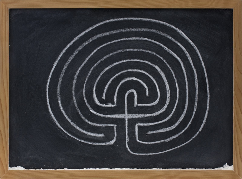 Finger Labyrinth Chalkboard